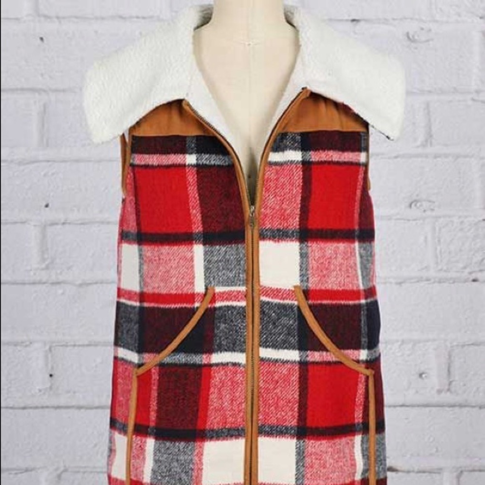 Gorgeous heavy plaid vest